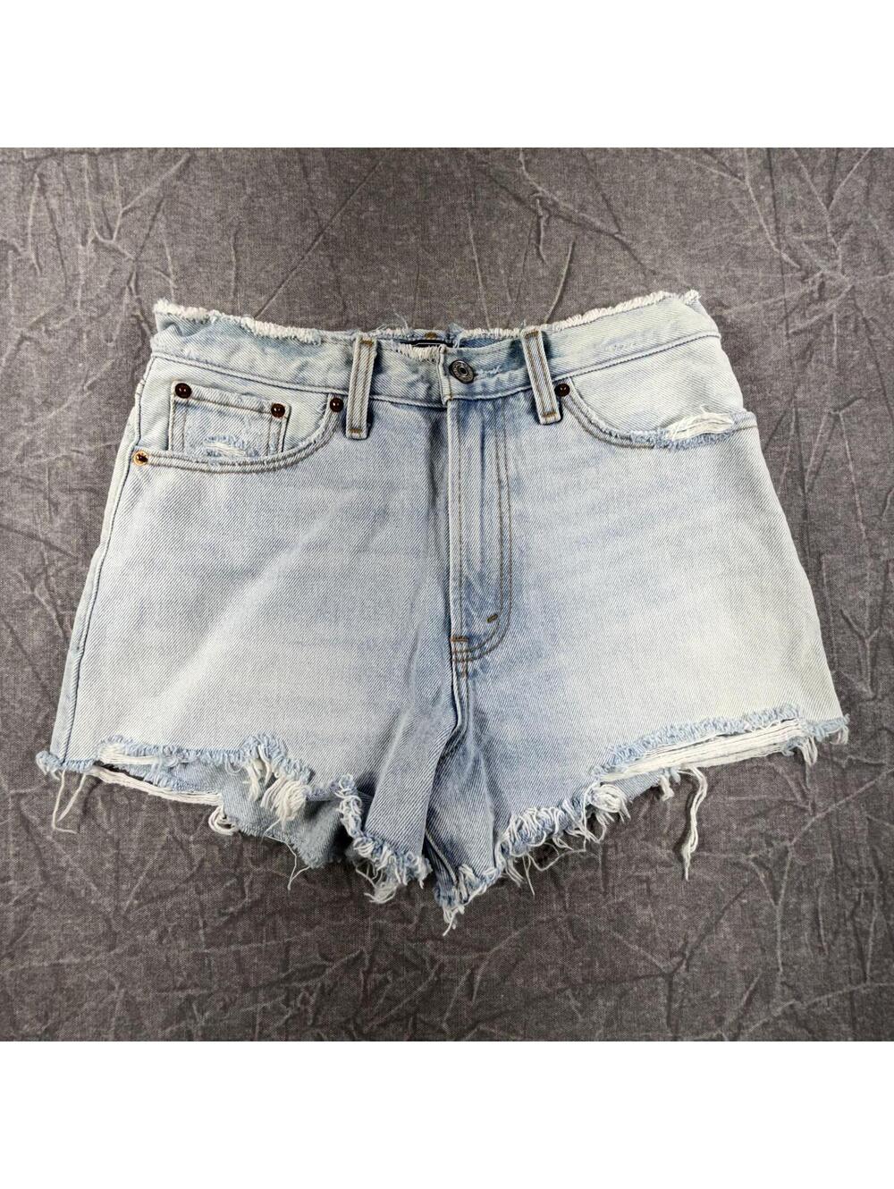Abercrombie Shorts Women's 2 Annie High Rise 26 Light Wash